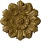 Ekena Millwork Emery Leaf Ceiling Medallion, Hand-Painted Gold, 7 5/8"OD x 1"P CM07EMGLS - alternate 1
